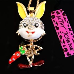 Betsey Johnson Cute Rabbit Necklace